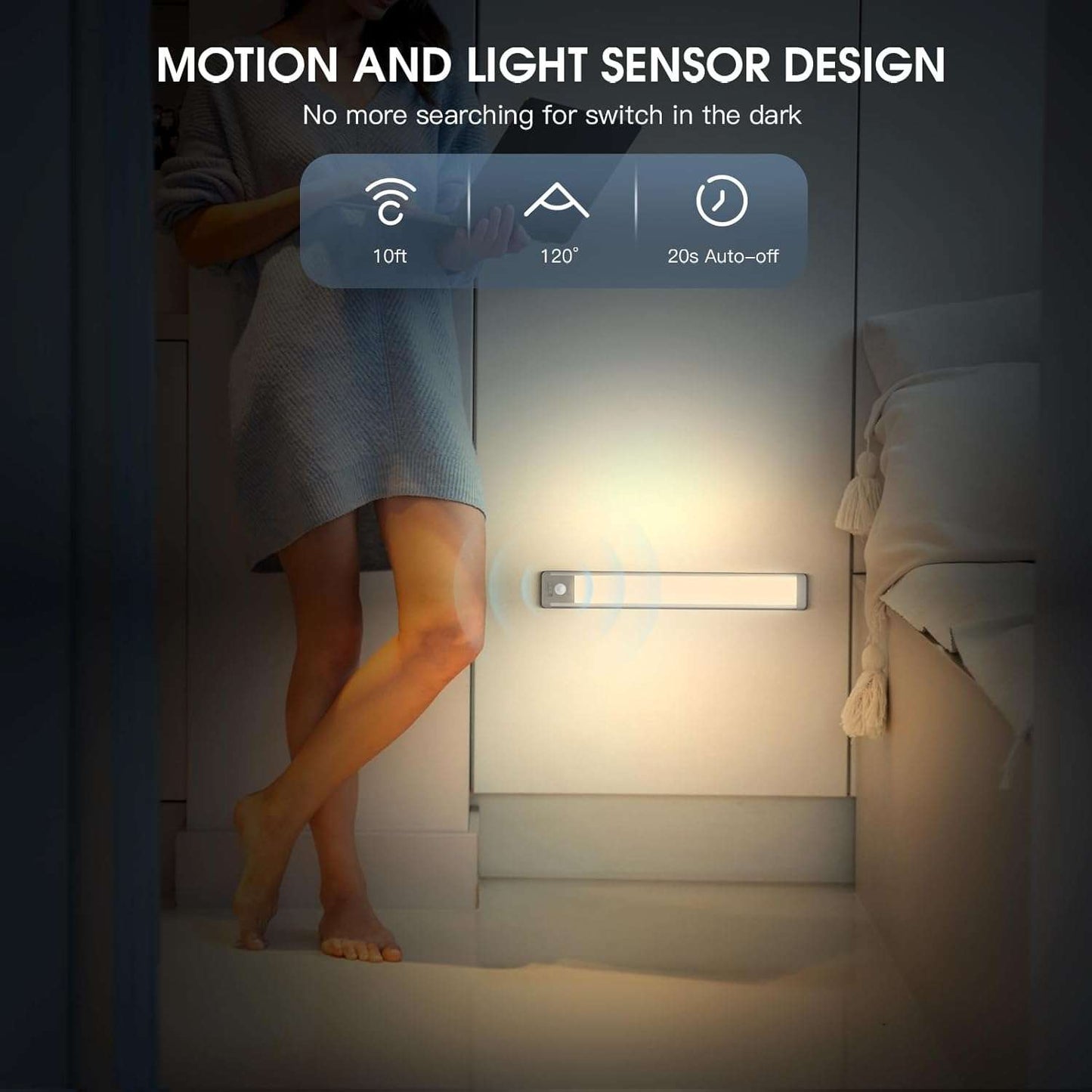 IllumiGlow™ Rechargeable Motion Sensor Lights