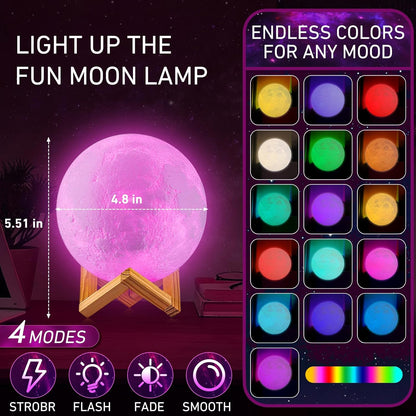 Enchanting 3D Moon Lamp for Kids