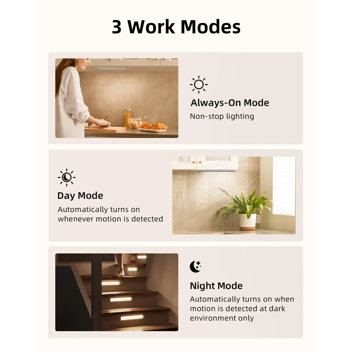 IllumiGlow™ Rechargeable Motion Sensor Lights